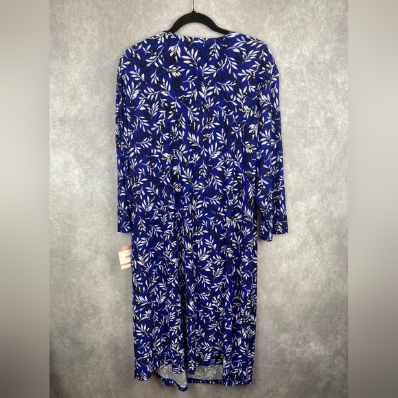 Kasper Women's Signature Wrap Dress Royal blue business casual size 3X - Picture 6 of 14